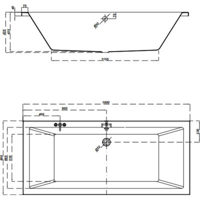 Cersanit Intro S301222 wanna prostokątna 180x80 cm