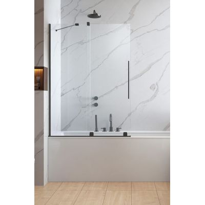 Radaway Furo Brushed Gunmetal PND II 101096389201L drzwi parawanu 63.8 cm 2-częściowy szczotkowany/szkło przezroczyste