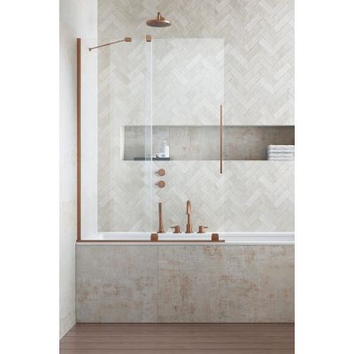 Radaway Furo Brushed Copper PND II 101096389301L drzwi parawanu dwuczęściowy