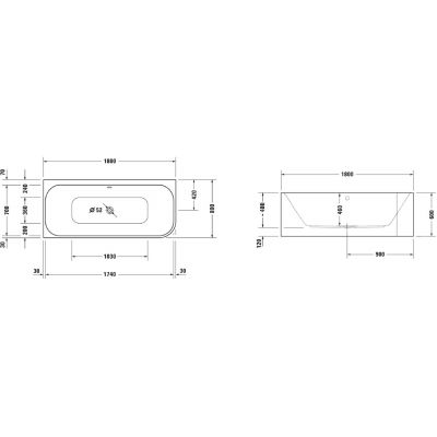 Duravit Happy D.2 700449800000000 wanna narożna 180x80 cm owalna biała