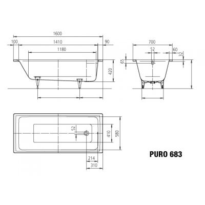 Zestaw Kaldewei 258300010001, 687676500000