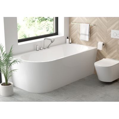 Oltens Hulda 11004000 wanna narożna 170x80 cm prostokątna biała