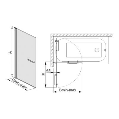 Sanplast Prestige III 600073102001401 parawan nawannowy jednoczęściowy