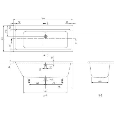 Villeroy & Boch Subway UBA167SUB2V01 wanna prostokątna 159.5x70 cm