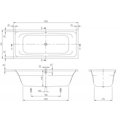 Villeroy & Boch Avento UBA170AVN2V01 wanna prostokątna 170x75 cm biały