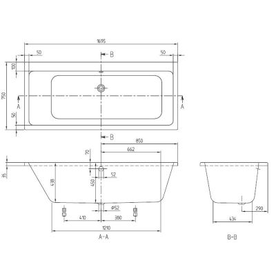 Villeroy & Boch Subway UBA170SUB2V01 wanna prostokątna 169.5x75 cm