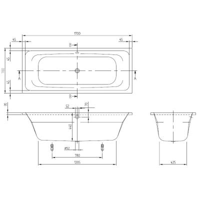 Villeroy & Boch Avento UBA177AVN2V01 wanna prostokątna 170x70 cm