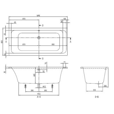 Villeroy & Boch Architectura UBA178ARA2V01 wanna prostokątna 169.5x80 cm biała