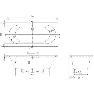 Villeroy & Boch O.Novo UBA190CAS2V01 wanna prostokątna 190x90 cm
