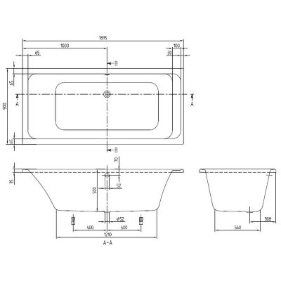 Villeroy & Boch Architectura UBA199ARA2V01 wanna prostokątna 189.5x90 cm