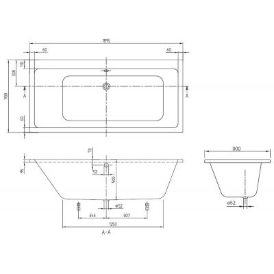 Villeroy & Boch Subway UBA199SUB2V01 wanna prostokątna 189.5x90 cm biały