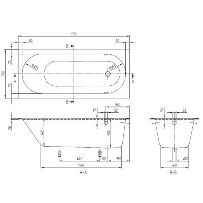 Villeroy & Boch Oberon UBQ170OBE2VRW wanna prostokątna 170x75 cm