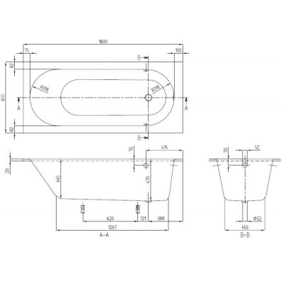 Villeroy & Boch Oberon UBQ180OBE2V01 wanna prostokątna 180x80 cm biały