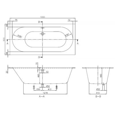 Villeroy & Boch Oberon UBQ199OBE2V01 wanna prostokątna 190x90 cm
