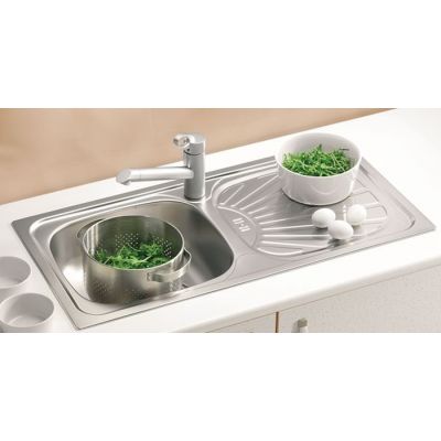 Alveus Basic 1008844 zlewozmywak stalowy 86x43.5 cm