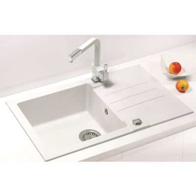 Alveus Rock 1203011 zlewozmywak granitowy 78x48 cm biały