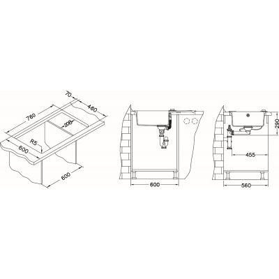 Alveus Rock 1203011 zlewozmywak granitowy 78x48 cm biały