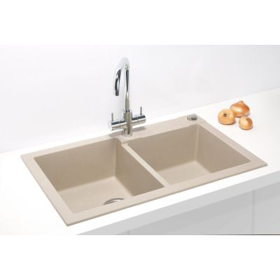 Alveus Rock 1219055 zlewozmywak granitowy 78x48 cm beżowy