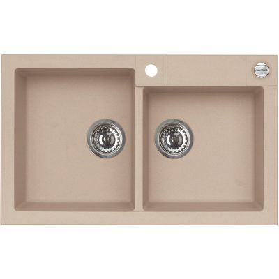 Alveus Rock 1219055 zlewozmywak granitowy 78x48 cm beżowy