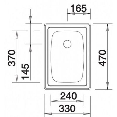 Blanco Top 501067 zlewozmywak stalowy 47x33 cm