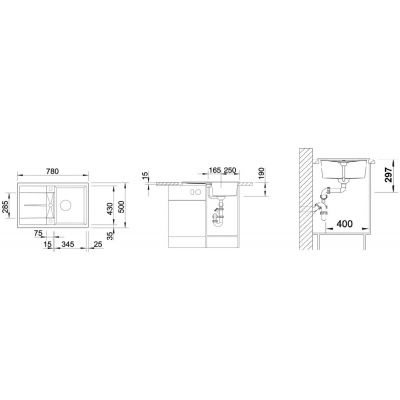 Blanco Metra 45 S 515038 zlewozmywak granitowy 78x50 cm brązowy