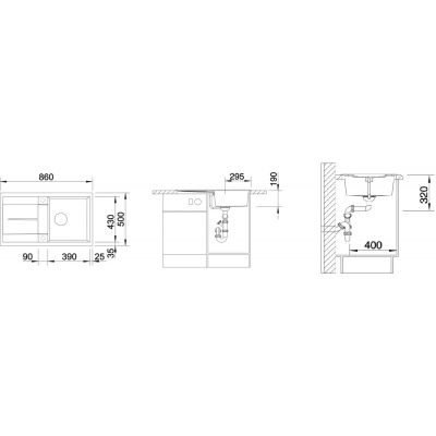 Blanco Metra 5 S 518871 zlewozmywak granitowy 86x50 cm