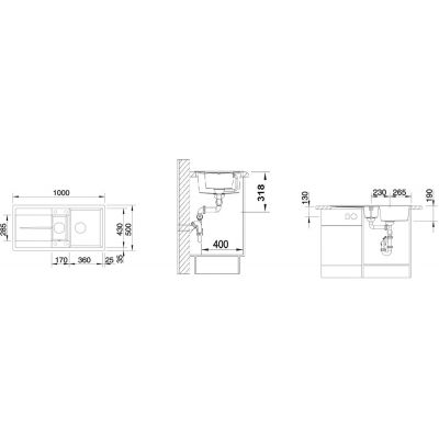 Blanco Metra 6 S 513046 zlewozmywak granitowy 100x50 cm biały
