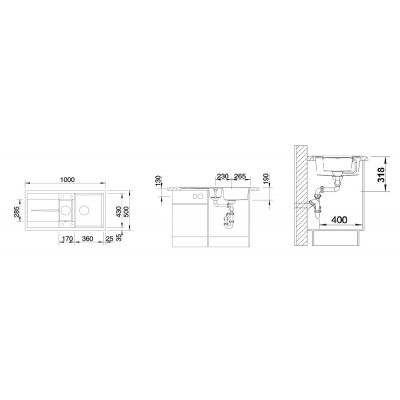 Blanco Metra 6 S 513230 zlewozmywak granitowy 100x50 cm