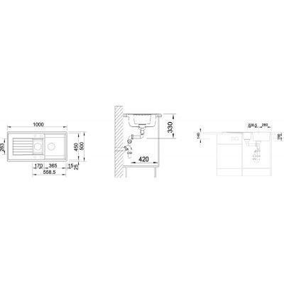 Blanco Zia 6 S 514740 zlewozmywak granitowy 100x50 cm