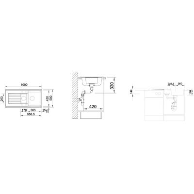 Blanco Zia 6 S 515072 zlewozmywak granitowy 100x50 cm brązowy