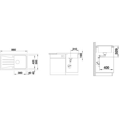 Blanco Sona 5 S 519674 zlewozmywak granitowy 86x50 cm