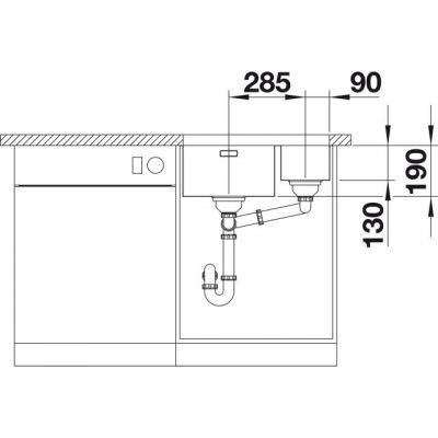 Blanco Andano 340/180-U 522977 zlewozmywak stalowy 58.5x44 cm