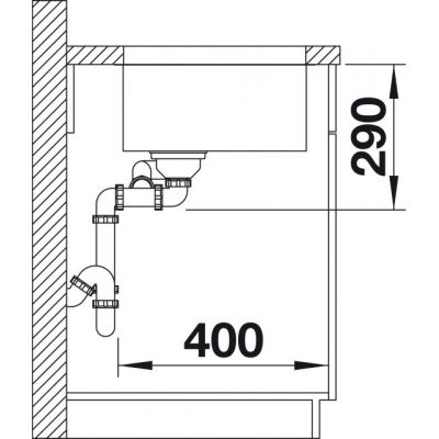 Blanco Andano 500/180-U 522989 zlewozmywak stalowy 74.5x44 cm stal