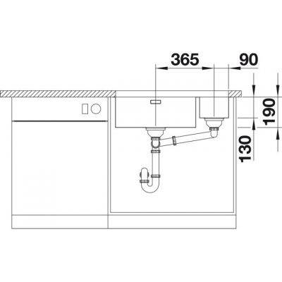 Blanco Andano 500/180-U 522989 zlewozmywak stalowy 74.5x44 cm stal