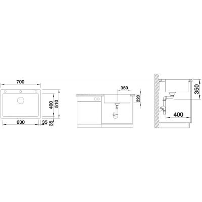Blanco Pleon 8 523052 zlewozmywak granitowy 70x51 cm brązowy