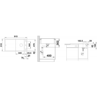 Blanco Axia III 5 S 523205 zlewozmywak granitowy 91.5x51 cm