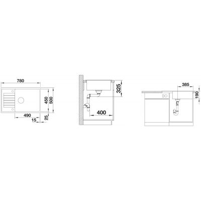 Blanco Zia XL 6 S Compact 523263 zlewozmywak granitowy 78x50 cm