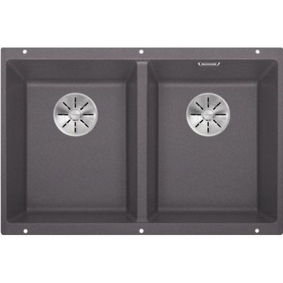 Blanco Subline 350/350-U 523575 zlewozmywak granitowy 70x40 cm szary/grafitowy/onyx