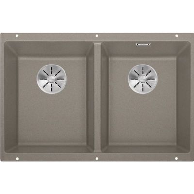 Blanco Subline 350/350-U 523581 zlewozmywak granitowy 72.5x40 cm brązowy