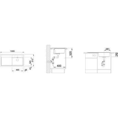 Blanco Zenar XL 6 S 523994 zlewozmywak granitowy 100x51 cm