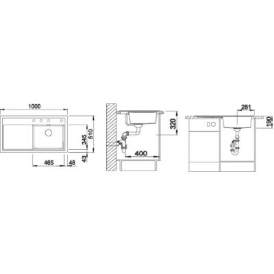 Blanco Zenar XL 6 S 524007 zlewozmywak granitowy 100x51 cm