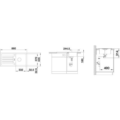 Blanco Favum 45 S 524229 zlewozmywak granitowy 86x43.5 cm
