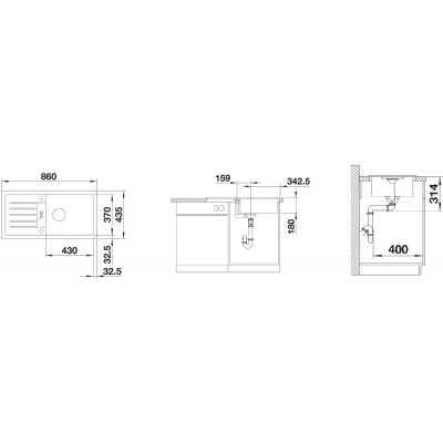 Blanco Favum XL 6 S 524235 zlewozmywak granitowy 86x43.5 cm