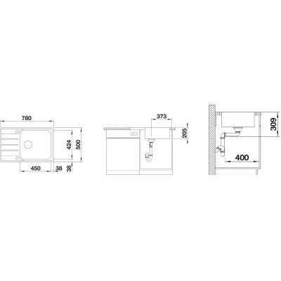 Blanco Lemis XL 6 S-IF Compact 525110 zlewozmywak stalowy 78x50 cm
