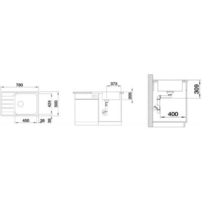 Blanco Lemis XL 6 S-IF Compact 525111 zlewozmywak stalowy 78x50 cm