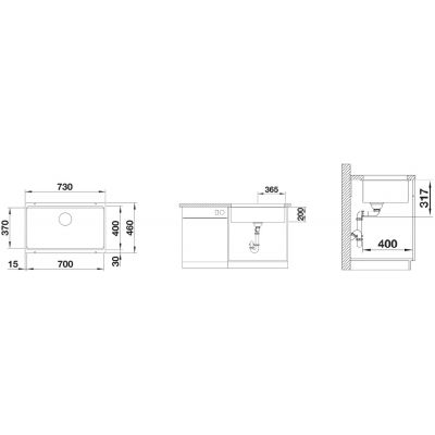 Blanco Etagon 700-U 525174 zlewozmywak granitowy 73x46 cm brązowy