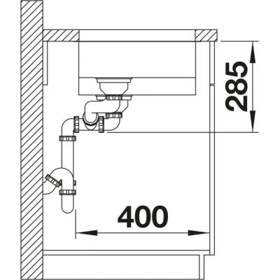 Blanco Solis 526129 zlewozmywak stalowy 58x44 cm stal