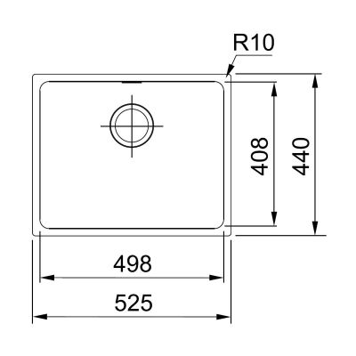 Franke Sirius 1250331033 zlewozmywak tectonite 52.5x44 cm