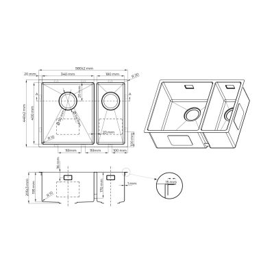 Oltens Hydda 71201100 zlewozmywak stalowy 54x44 cm stal