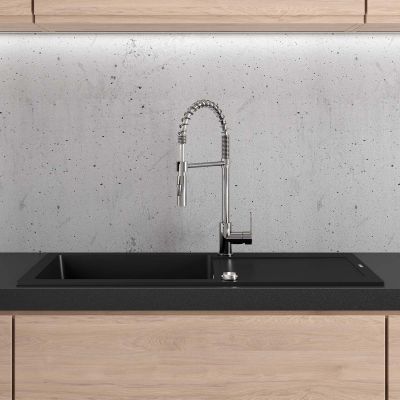 Oltens Gravan 72101300 zlewozmywak granitowy 100x50 cm czarny